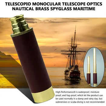 Karibų jūros piratai 25x30 Teleskopas Monokuliariniai Teleskopo Optika Jūrmylių, Žalvarinis Žiūronas, Jūrų Lauko Kempingas