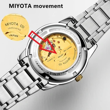 Karnavalas Tričio T25 Šviesos Japonijoje MIYOTA Automatinis Mechaninis laikrodis Vyrams, Prabangos Prekės ženklo Laikrodžiai Vandeniui Safyras Laikrodis C8802-1
