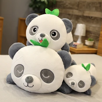 Karšto Naujas 1pc 45/65/90cm Super Minkštas Animacinių filmų Panda su Bambuko Įdaryti Minkštas Gyvūnų Nuraminti Lėlės Vaikams Kūdikių Mergaičių Gražių Dovanų Žaislas