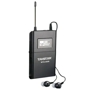 Karšto pardavimo TAKSTAR WTG-500 vieną gavimo(įskaitant ausinių)Belaidžio ryšio gido sistemos imtuvas tik+ausyje ausinės