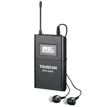 Karšto pardavimo TAKSTAR WTG-500 vieną gavimo(įskaitant ausinių)Belaidžio ryšio gido sistemos imtuvas tik+ausyje ausinės