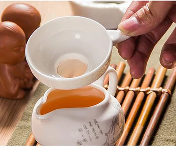 Keraminės, Akmens malūnas arbatos filtras,Baltos keramikos nuotėkio arbatos įrankis,arbata Infuser Daugkartinio naudojimo Vaistažolių Kiaurasamtis Laisvi, kavos, Prieskonių Filtras