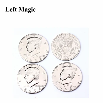 Keturios Monetos Vienas Didelis Pusė (Doleris Skersmuo 5.6 Cm) Magija Gudrybės 1 Monetų+3 Korpuso Pusė Dolerio Išsiplėtė Shell Dolerių Moneta Magija