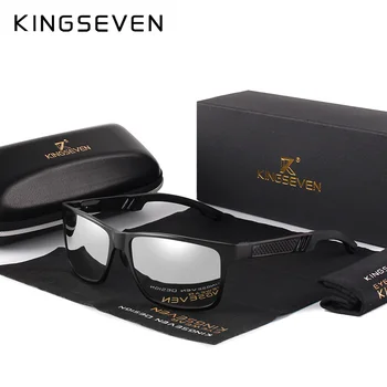 KINGSEVEN 2019 Aliuminio Aikštėje Vyrų/Moterų Poliarizuota Danga Veidrodėliai Saulės GlassesEyewear Akiniai nuo saulės Vyrams 40258