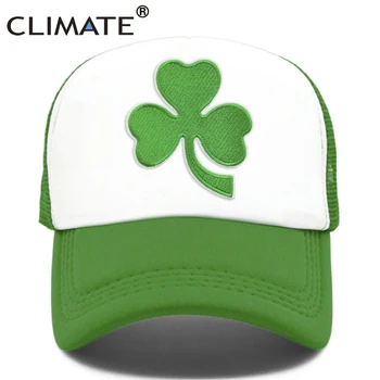 KLIMATO Shamrocks Trucker Bžūp St. Patrick ' s Day Žalia Kepurė Hat Airija Airijos Pasisekė Shamrocks Bžūp St. Patrick Akių Bžūp Skrybėlė Airijos
