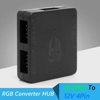 Kompaktiškas Nešiojamas Atlikti Patogus Kompiuteris 5V 3 Pin 12V 4 Pin RGB Konverteris PC 5V į 12V Plokštė RGB HUB