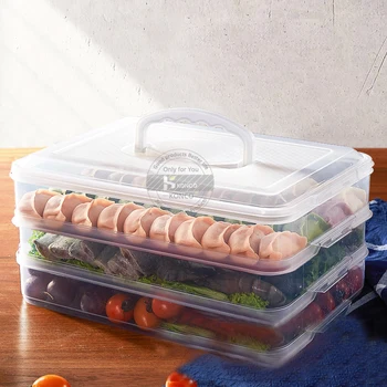 Konco 3 Sluoksnių Šaldytuvas Maisto produktų Laikymo Dėžės su Rankena Talpykla Iškylą GRILIS Nešiojamų Uždaromos Saugojimo dėžutė