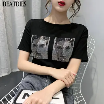 Korėjos Stilius Derliaus Harajuku Atsitiktinis Marškinėliai Moterims Topai Marškinėlius Moterims Drabužių Vasaros Trumpomis Rankovėmis Moteriški Drabužiai Camiseta Mujer