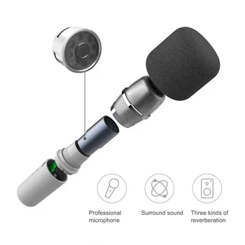 KTV Nešiojamą Mikrofonas, Wireless Portable Bluetooth Speaker Namuose Karaoke Skiltyje Grotuvas, žemų dažnių garsiakalbis Boombox Garso Muzikos Centras iK8