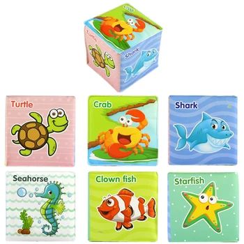 Kūdikių Mobiliojo Magic Cube Kūdikių Žaislas Pliušinis Blokas, Sankabos Barškučių Šešių Pusių Modelio Anksti Naujagimiui Švietimo Žaislai 0-12 Mėnesių