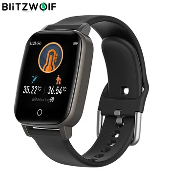 [Kūno Temperatūrai Matuoti] BlitzWolf BW-HL1T Smart Watch Širdies ritmo Monitorius 