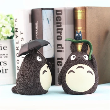 Kūrybos Totoro Vinilo taupyklė Vaikų Piggy Bank Vaikams, Žaislų, Dovanų Anime Amatų Hayao Miyazaki Lėlės Lauke Mielas Darbalaukio papuošalai