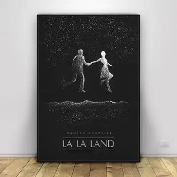 La La Land Black & White Klasikinių Filmų Plakatų Šilko SIENOS Meno Tapybos Dekoro be Rėmelio
