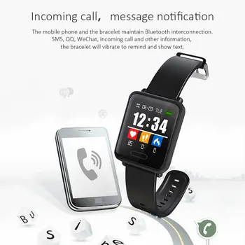 Laikrodis Su Slėgio Matavimo Fitness Tracker Apyrankę Smart Juosta Sveikatos Apyrankė Širdies Ir Širdies Ritmo Monitorius Pedometer Sportas 25608