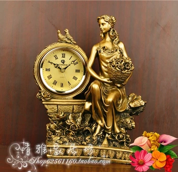Laikrodis sėdynės švytuoklės meilužio dovana Europos stiliaus miegamojo kambarį mados amatų laikrodis bazės švytuoklinis laikrodis derva