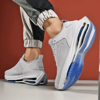 Laukinių vyriški sportiniai batai kvėpuojantis akių lauko bėgimo bateliai dėvėti, atsparus storio apačioje dirželis vyriški laisvalaikio bateliai šviesos batai
