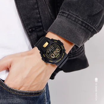 Lauko SKMEI Mens Watch Mados Šviesos Ekranas, Skaitmeniniai Laikrodžiai Prabanga Chronograph Moterų Laikrodis 50M atsparumas Vandeniui Žadintuvas