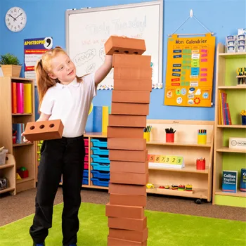 Lauko Vaikų Švietimo Žaislai, 100 vnt Pasidaryk pats Putų Blokai Didelių Statybos Žaislai EVA Mūrinis Pastato Blokus Juguetes