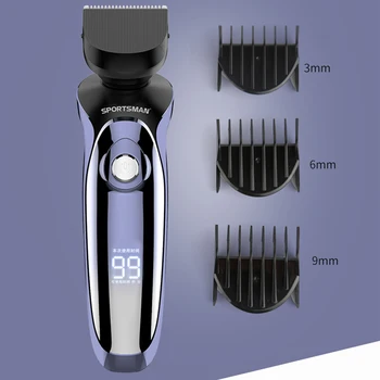 LED Elektrinį skustuvą, USB Įkrovimo Barzda Žoliapjovės Skutimo Mašina, Vyrų Barzdos Skutimosi Šlapias-Sausas Dvejopo Naudojimo Plaunamas Hair Clipper