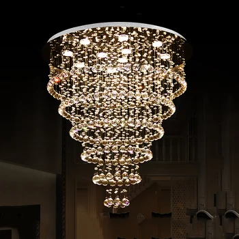 LED Krištolo Sietynai restoranas lempa LED Šviestuvo kabo vielos kristalų lempos, miegamojo lempa viešbutis apšvietimo nemokamas pristatymas 41952