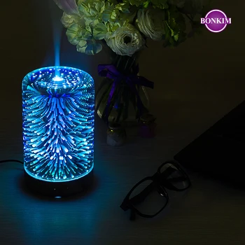 LED Nakties Šviesos 3D Fejerverkų Lempos Oro Drėkintuvas Aromato Aliejus Difuzoriaus Rūkas Ultragarso Purkštuvas Aromaterapija Lempos vidaus Apdaila