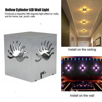 LED Sienos Lempa 3w prie Sienos tvirtinamas vidaus LED Projekcija, Spalvinga Apšvietimo Sieninis Šviestuvas Fono Sienos, Šviesos, Home Hotel Bar