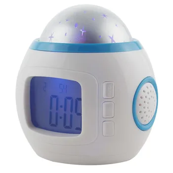 LED Skaitmeninis Laikrodis-Žadintuvas Žvaigždžių Žvaigždė Žėrintis Žadintuvas vaikams, Kūdikio Kambarys Kalendorius Termometras Nakties Šviesos Projektorius