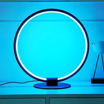 LED Stalo Lempa Naktį Šviesos Spalva Keičiasi Nuotolinio Valdymo Biuro Apšvietimas