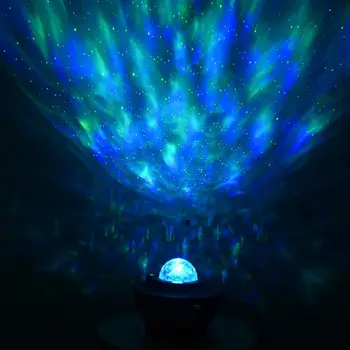 LED Star Šviesos Projektorius Sukasi Vandenyno Bangos Naktį Žibintai Ūkas Projektoriaus Lempa
