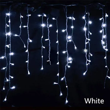 LED Užuolaidų Varveklis Styginių Šviesos 220V 5m 96Leds Kalėdinė Girlianda LED Faiy Kalėdos Šalis Sodo Etape Lauko Dekoratyvinės Šviesos