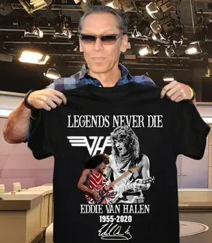 Legenda niekada Mirti Eddie Van Halen 1955-2020 Dovana T-Marškinėliai Vyrams, Moterims