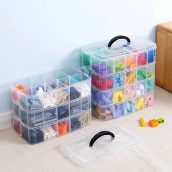 Lego Blokai Vaikų Žaislų saugojimo Dėžutė Plastikinė Skaidri Papuošalų Organizatorius Scrapbooking Saugojimo Dėžutė Įrankiai MJ826
