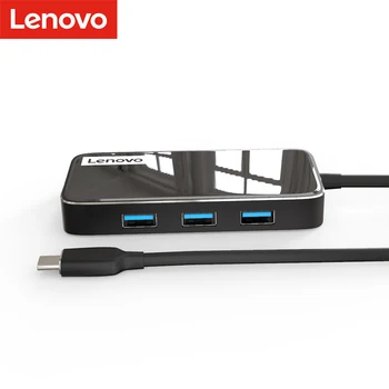 Lenovo USB3.0 HUB USB Tipas-C Adapter HDMI VGA Kabelis RJ45 Port Sąsajos Keitiklis Kompiuteris, Nešiojamas KOMPIUTERIS Priedai Pratęsimo Dokas