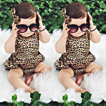 Leopard Bodysuit Kūdikių Drabužiai Cool Baby Merginos Originalus Bodysuits Kostiumas Nustatyti Kūno Bebe Jumpsuit Vasaros Stilius