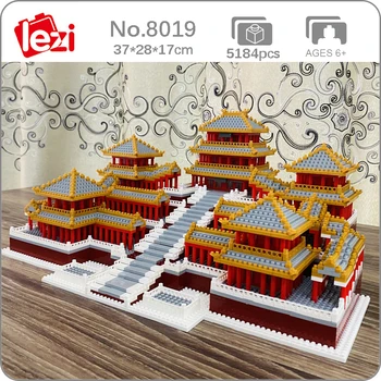 Lezi 8019 Pasaulio Architektūros Senovės Epang Palace 3D Modelį 