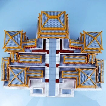 Lezi 8019 Pasaulio Architektūros Senovės Epang Palace 3D Modelį 