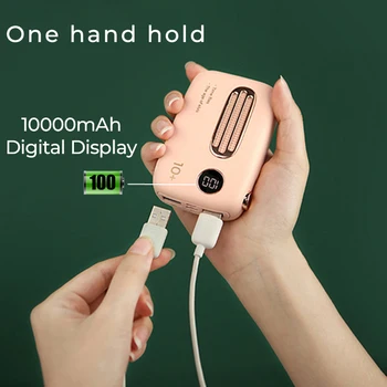 Liberfeel Maoxin mini galios banko skaitmeninis ekranas 10000mah galia banko mielas radijo formos dviguba Įvesties ir išvesties išorės baterija