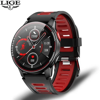 LIGE 2020 Naujas Smart Watch Vyrų Širdies ritmas, Kraujo Spaudimą, Stebėti Sporto Multi-funkcija IP68 Vandeniui Smartwatch Fitness Tracker