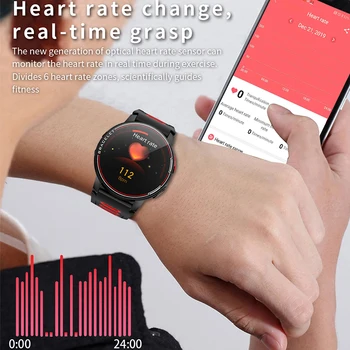LIGE 2020 Naujas Smart Watch Vyrų Širdies ritmas, Kraujo Spaudimą, Stebėti Sporto Multi-funkcija IP68 Vandeniui Smartwatch Fitness Tracker