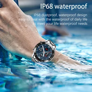 LIGE IP68 Vandeniui Sporto Smart Watch Vyrų Fitneso Žiūrėti 
