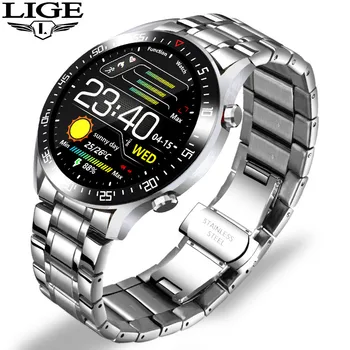 LIGE IP68 Vandeniui Sporto Smart Watch Vyrų Fitneso Žiūrėti 