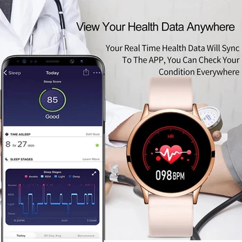 LIGE Smart Watch Moterų Sporto Smart IP67 atsparus Vandeniui Fitness Tracker Kraujo Spaudimas, Širdies ritmo Monitorius Pedometer Aktyvi Apyrankė