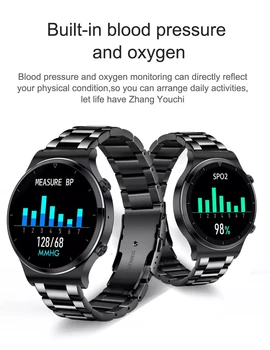 LIGE Smart Watch Vyrų Jutiklinio Ekrano Stebėti Širdies ritmą, Kraujo Spaudimo Stebėjimo Informaciją Priminimas 