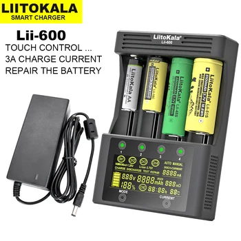 LiitoKala Lii-600 Baterijų Kroviklis Li-ion, 3,7 V ir NiMH 1.2 V baterija Tinka 18650 26650 21700 26700 AA AAA Ir kitų