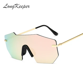 LongKeeper Daugiakampio rėmelių Mados Didelis rėmo akiniai nuo saulės Aikštė Akiniai nuo saulės Vyrams, Moterims, Prabangos Prekės ženklo Dizaineris Moterų Gafas