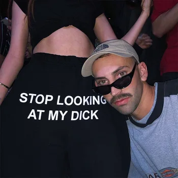 LORDLDS Moterys Sustabdyti ieško mano penis sweatpants Vasaros 2020 Ponios Streetwear Hip-hop kelnės poilsiu moteris