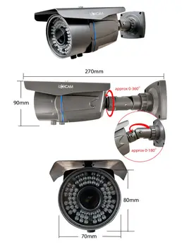 LOXCAM H. 265 4MP 48V POE IP Camera IP66/ Lauko Vandeniui 4MP Onvif P2P 2.8-12mm Varifocal Priartinimas VAIZDO Stebėjimo Kamerą