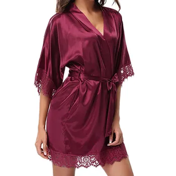 Mados Lady Nightgowns Sleepwear Nustatyti Moterų Seksualus Apatiniai Satino naktiniai drabužiai Nėrinių Kietas Naujo Stiliaus apatinis Trikotažas, Pižama Atitiktų Naujus 2020 m. 8279
