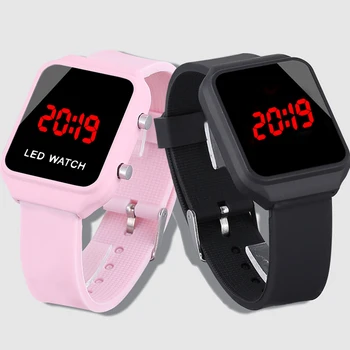 Mados Led Watch Skaitmeninis Laikrodis Rožinė Žiūrėti Silikono Vaikų Laikrodžiai, Skirti Vaikinams Reloj Ni o Vaikai Laikrodžiai Mergina Elektroninis Laikrodis