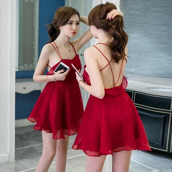 Mados prekės ženklo vasaros stiliaus seksualus Paplūdimio Backless suknelė moterims drabužių ponios suknelės šifono mini spageti dirželis vestidos raudona pilka 5220